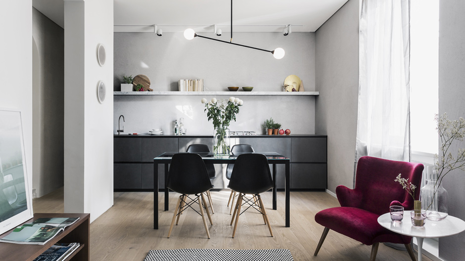 Mailänder Maße: Umbau einer 50 Quadratmeter große Wohnung von Aim Studio.