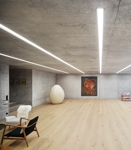 AFGH Architekten haben ein Wohnhaus um Galerie- und Atelierräume erweitert