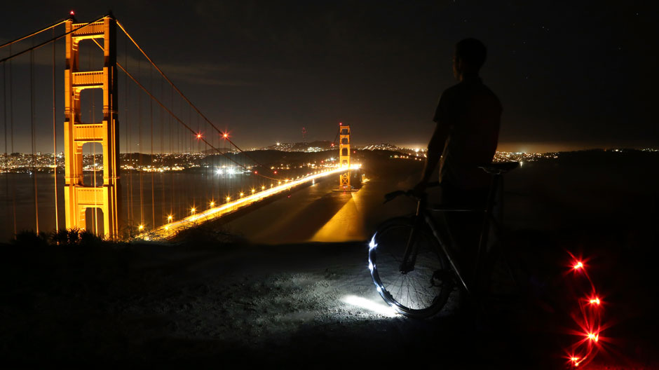 Hauptsache hell: lauter tolle Lichter, die garantiert nicht dank Muskelkraft leuchten.