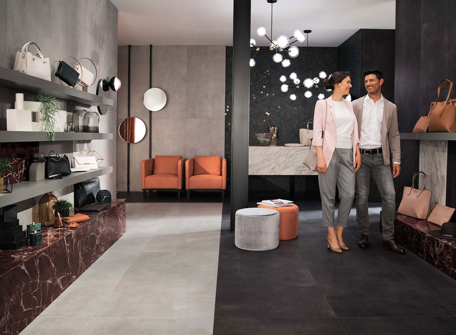 Feinsteinzeugoberflächen für den Innen- und Außenbereich von Atlas Concorde