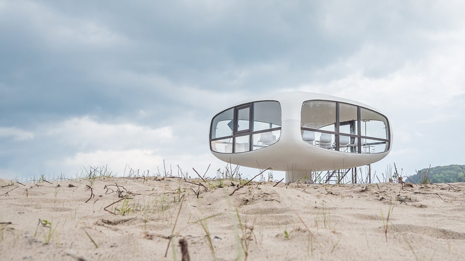 Die Muschelschalen in Beton von Ulrich Müther. Ein Besuch auf Rügen.