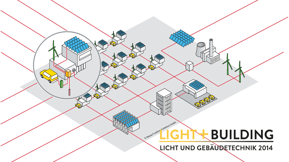 Mehr Effizienz durch Vernetzung: Auf der kommenden Light + Building in Frankfurt werden rund 2.300 Aussteller ihre Neuheiten präsentieren.