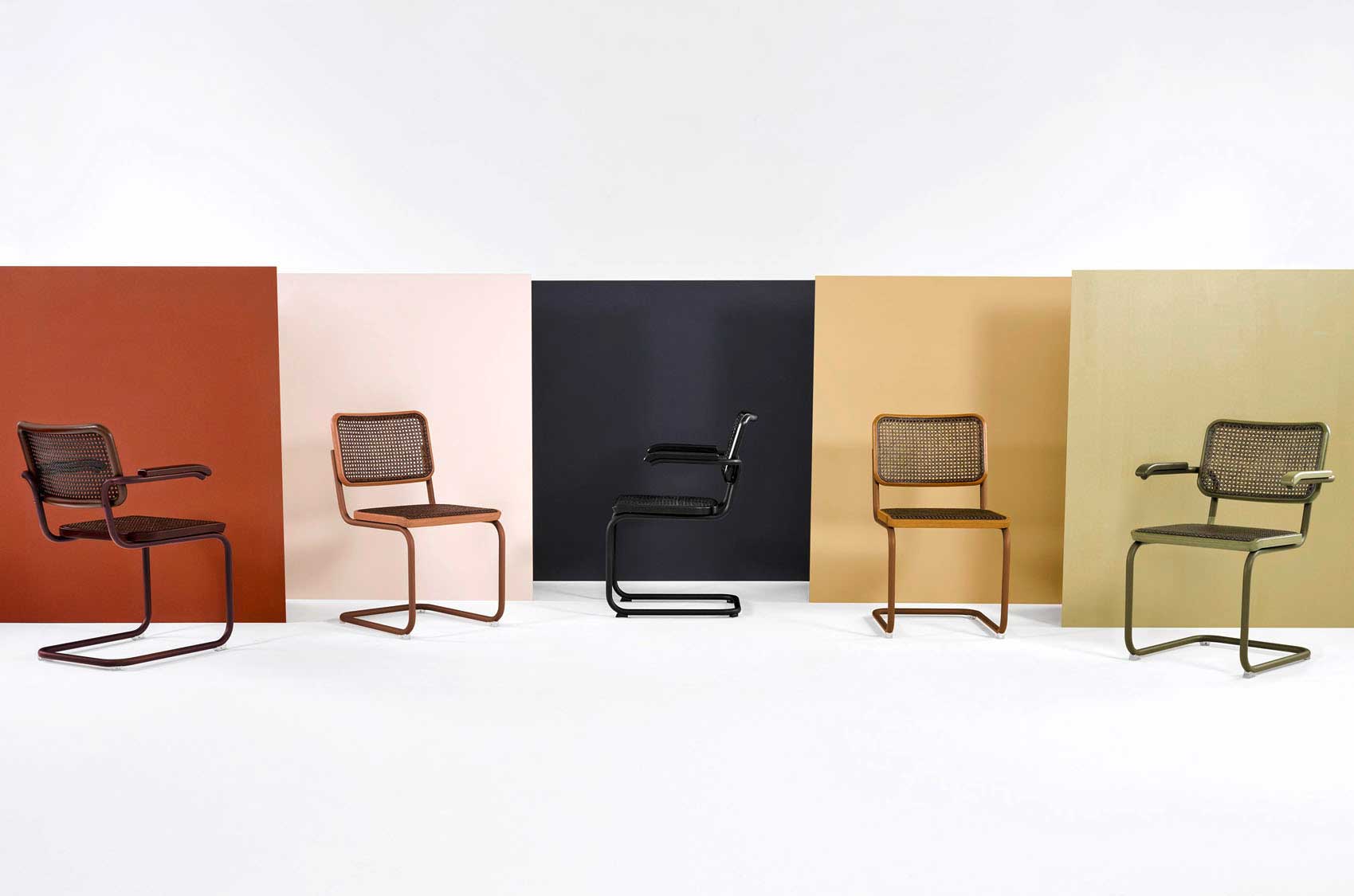 Sebastian Herkner taucht die Bauhaus-Klassiker von Thonet in neue Farben