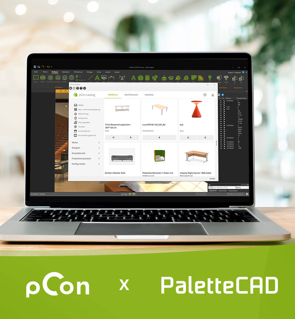 Neue Schnittstelle verbindet Palette CAD mit dem pCon.catalog