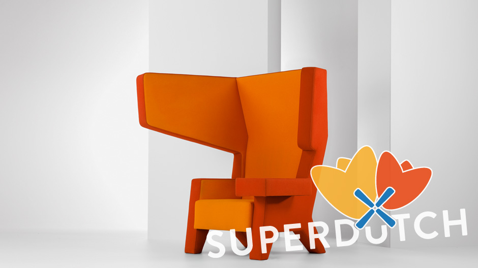 Nicht nur Trikots sind hier orange: Möbel und Accessoires in der Farbe des niederländischen Königshauses.