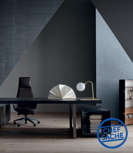 Was macht ein Büro zum Executive Office? Materialien, Formen und Details zeigen, wer das Sagen hat.