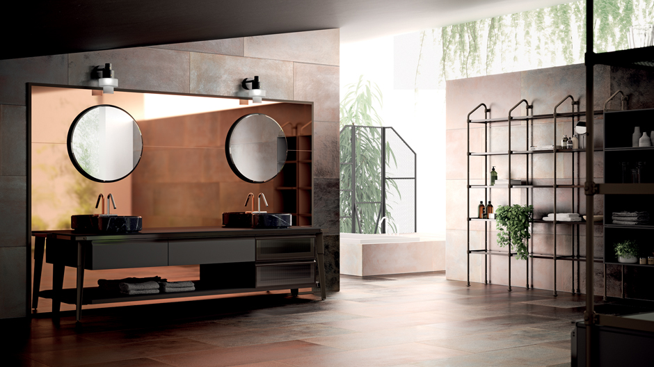 Schluss mit Monotonie und Kälte: Sanitärprodukte und Fliesen locken mit sinnlichen Farben und Mustern.